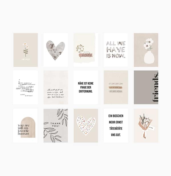 Postkarten Individuelles Set